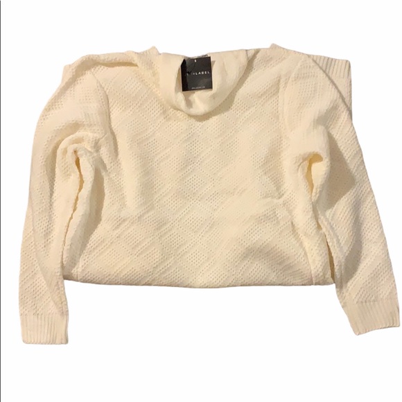 NWT JLUXLABEL Cream Haley Diamond Knit Cardigan - Picture 2 of 10
